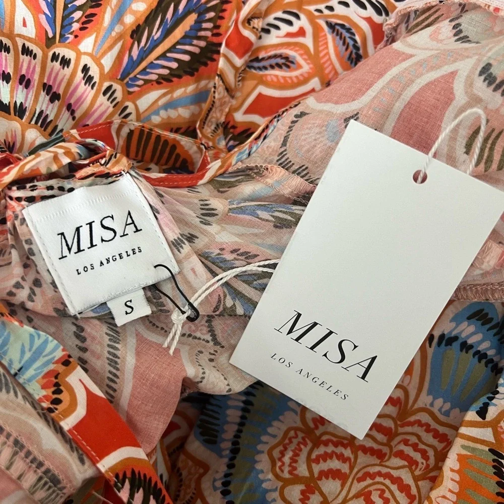 Misa Los Angeles Morrison Dress in Tangerine Floral - Small
